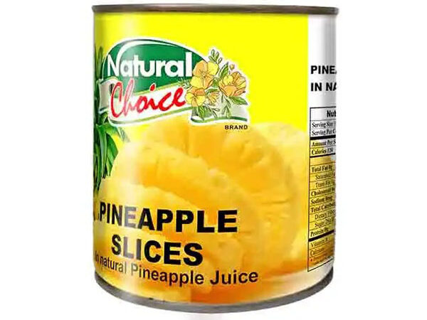 CANNED PINEAPPLE STANDARD SLICES IN LIGHT SYRUP A10 (108 OZ.)