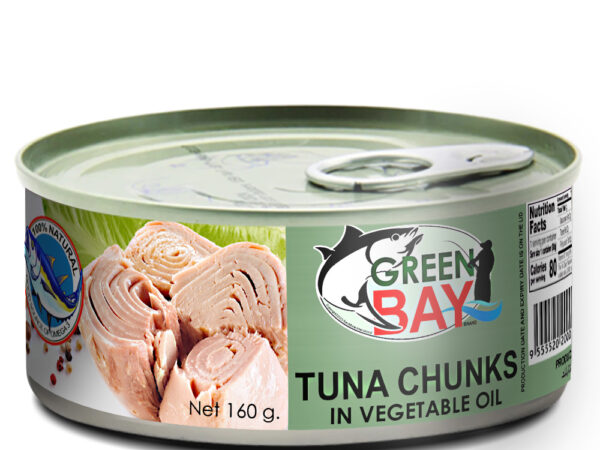 TUNA CHUNKS IN VEGETABLE OIL 160 G.