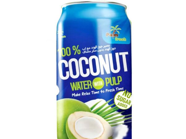 CANNED COCONUT WATER WITH PULP 100% 310 ML.