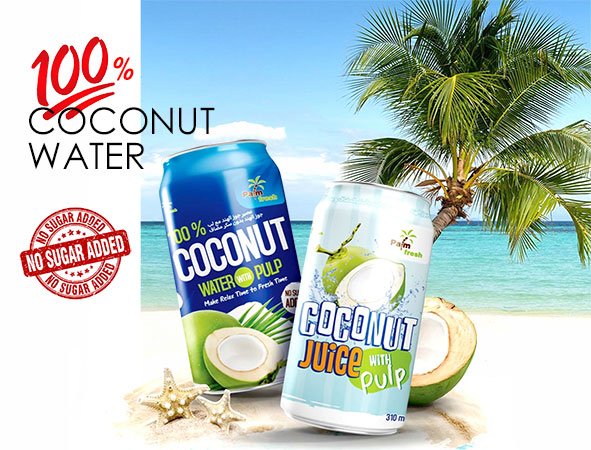 100% Coconut Water with Pulp 310 ml. (Sugar Free)